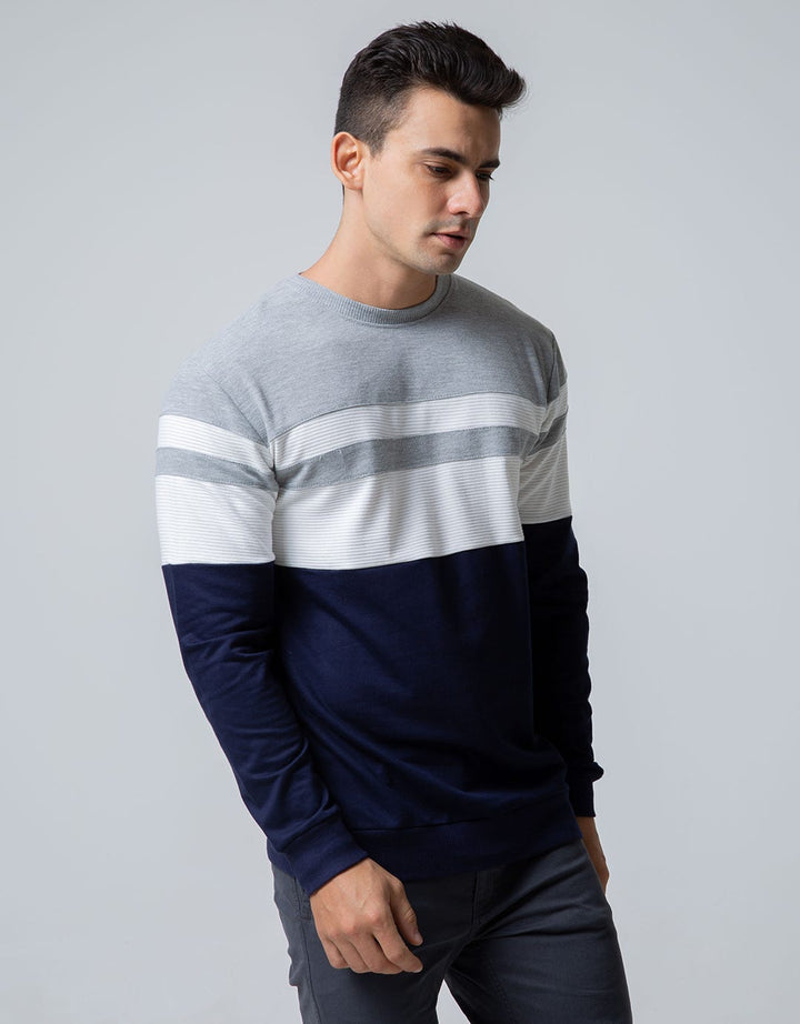 Details Sweatshirt Jumper Rneck Cut N Sewn Texture