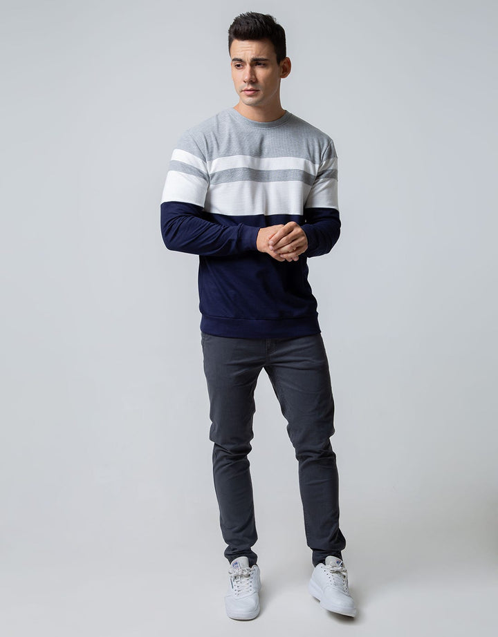 Details Sweatshirt Jumper Rneck Cut N Sewn Texture