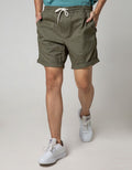 Details Short Pants Drawstring Slub 100 Cotton