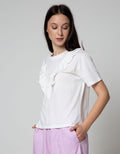 Details Short Sleeve Blouse Tee With