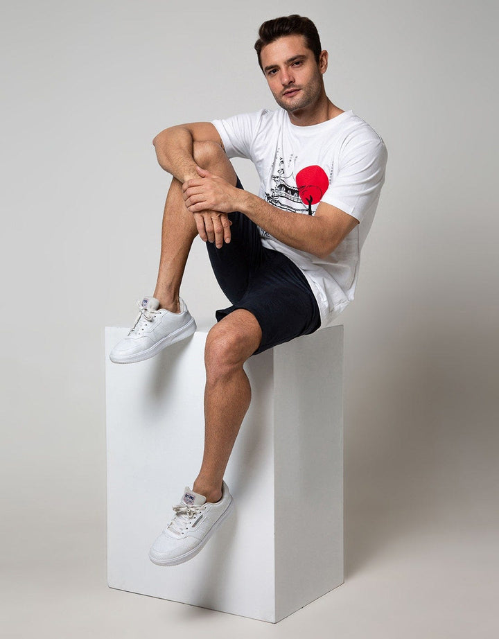 T Zone Short Sleeve T-Shirt Graphic Print Japan Series