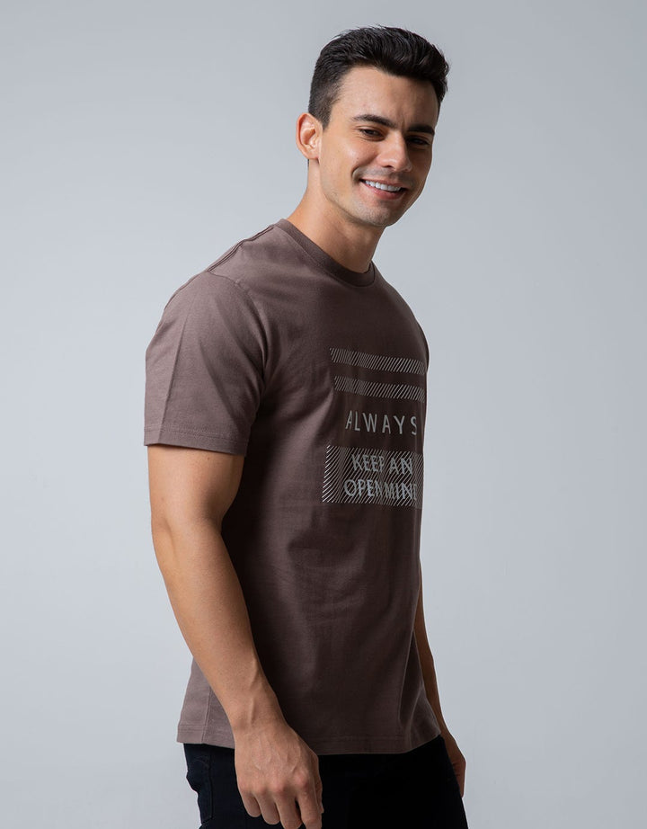 T Zone Short Sleeve T-Shirt Print Double Tone Always