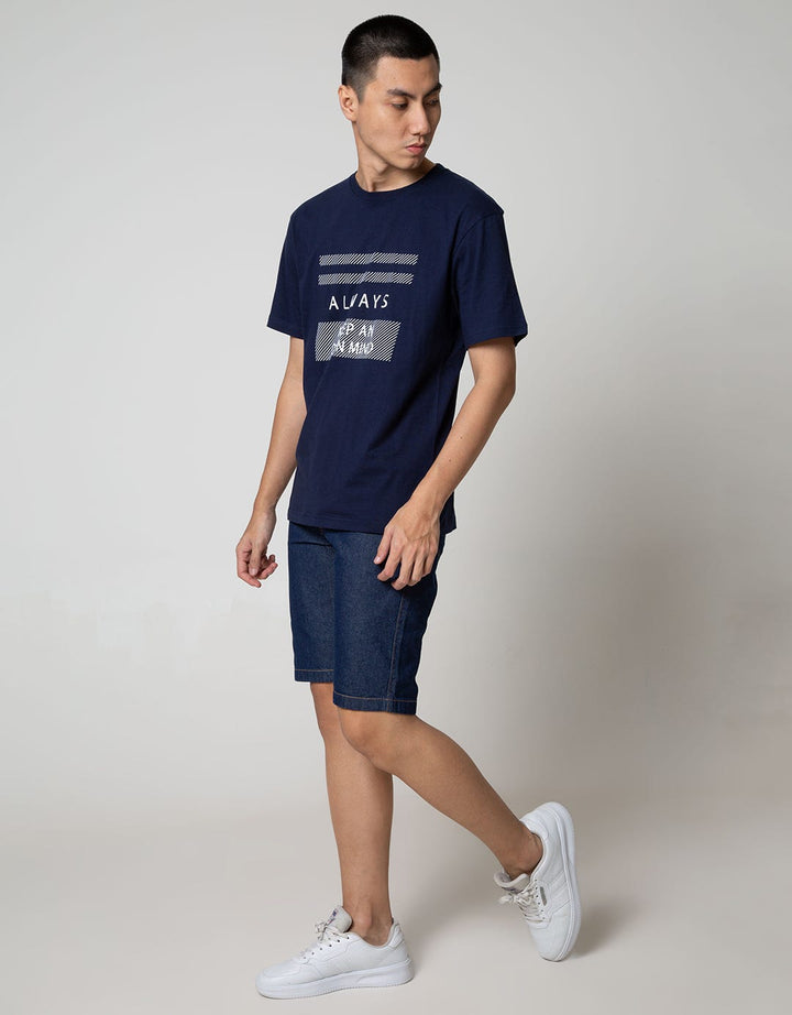 T Zone Short Sleeve T-Shirt Print Double Tone Always