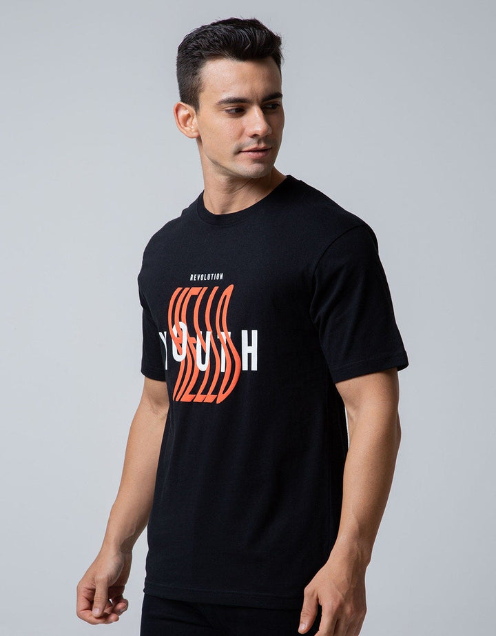 T Zone Short Sleeve T-Shirt Print Double Tone Youth