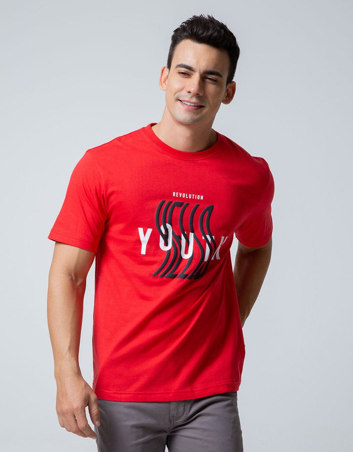 T Zone Short Sleeve T-Shirt Print Double Tone Youth