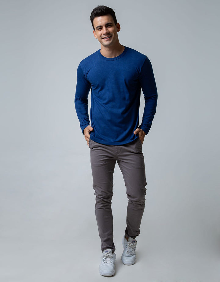 Details Long Sleeve T-Shirt Rneck Texture Slub