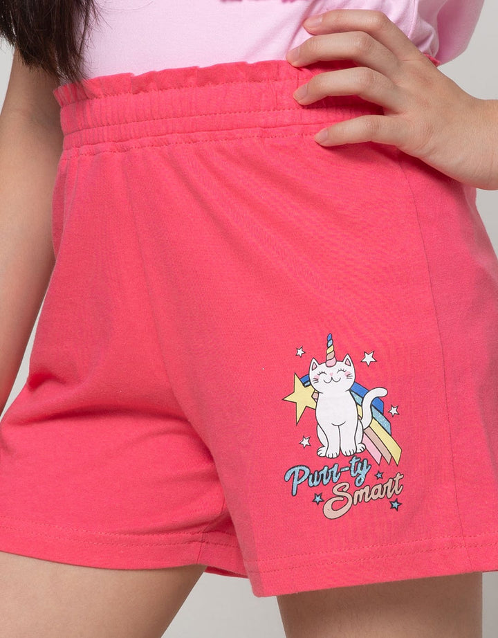 Aero Kids Short Pants Bottom Pawty Cat