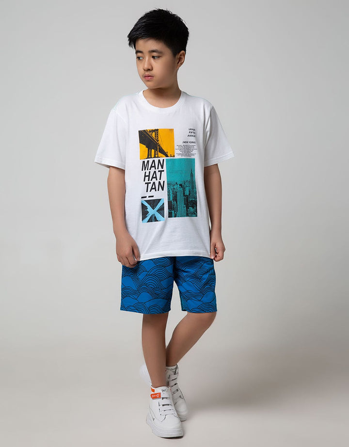 Aero Kids Short Pants Fullprintnofloc Tade Regular Waves