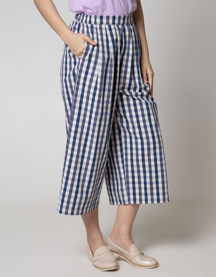 Nevada Long Pants Small Checked Culottes