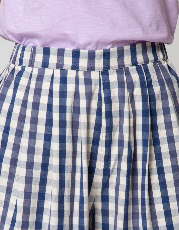 Nevada Long Pants Small Checked Culottes