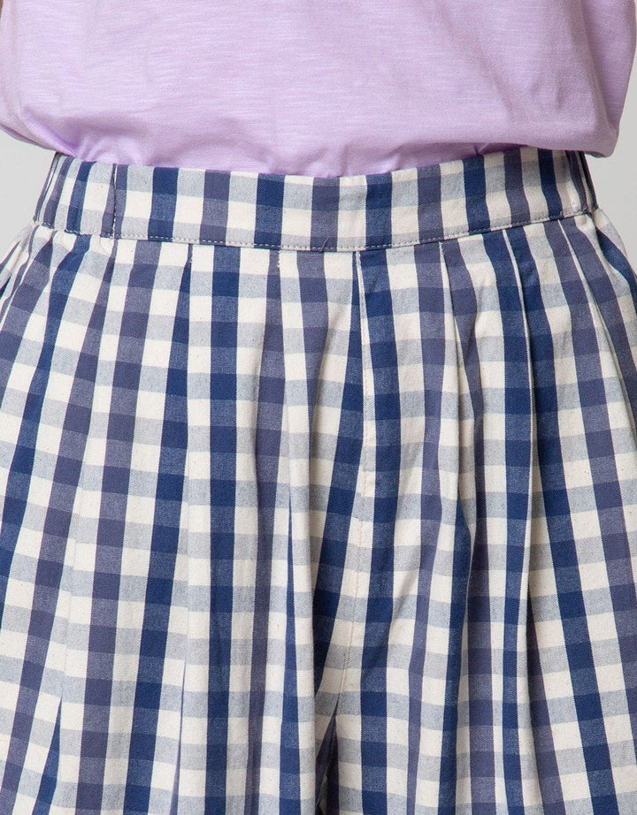 Nevada Long Pants Small Checked Culottes