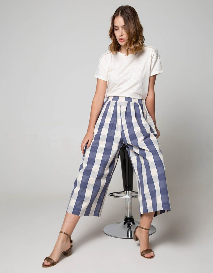 Nevada Long Pants Bw Kulot Med Checked