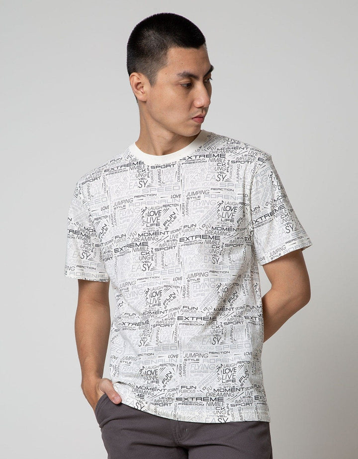 T Zone Short Sleeve T-Shirt Fullprint Wording