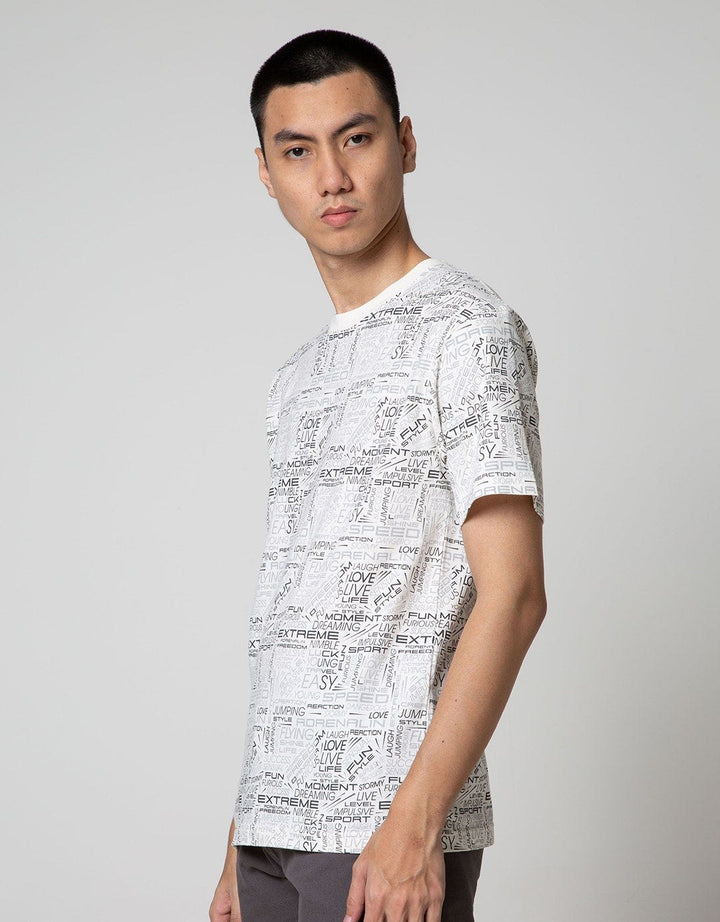 T Zone Short Sleeve T-Shirt Fullprint Wording
