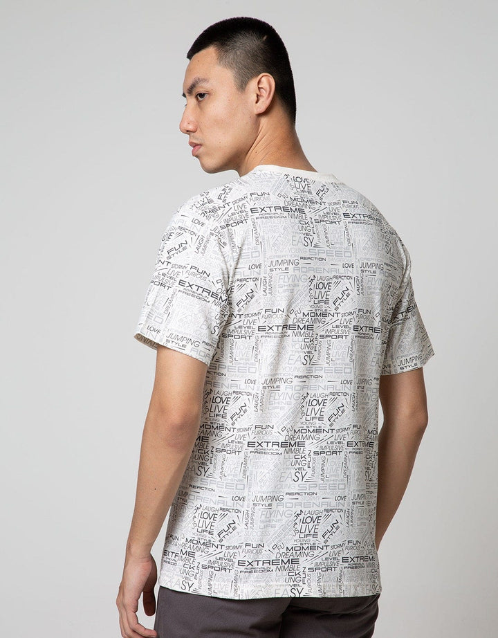 T Zone Short Sleeve T-Shirt Fullprint Wording