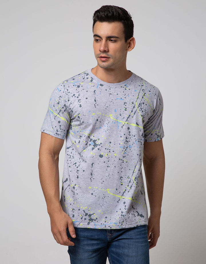 T Zone Short Sleeve T-shirt Fullprint Aop Splatter