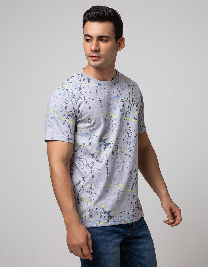 T Zone Short Sleeve T-shirt Fullprint Aop Splatter