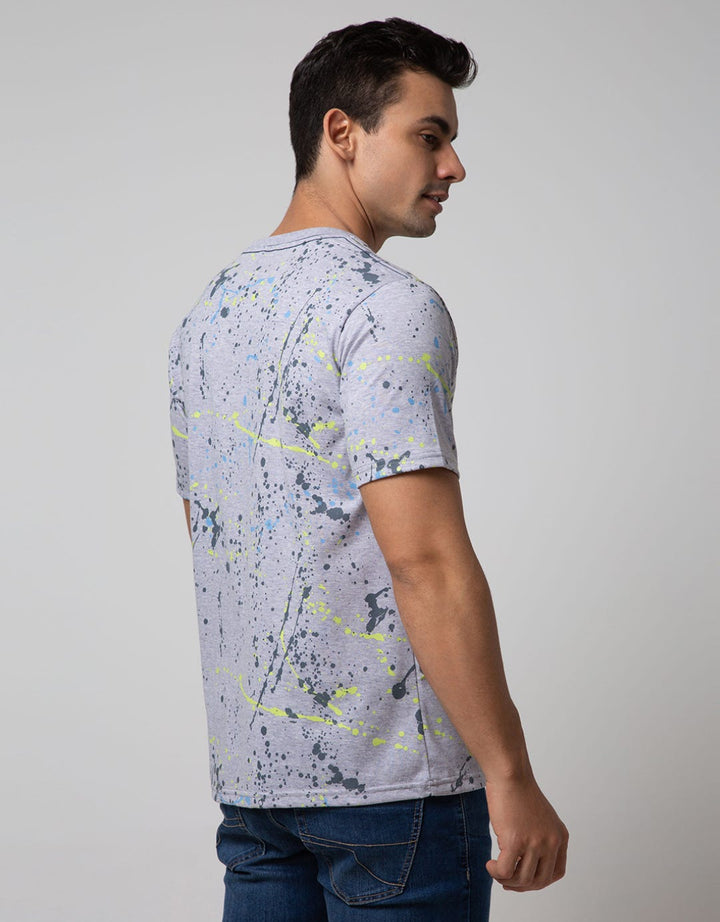 T Zone Short Sleeve T-shirt Fullprint Aop Splatter