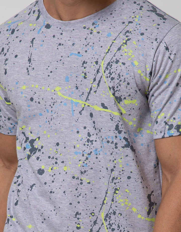 T Zone Short Sleeve T-shirt Fullprint Aop Splatter