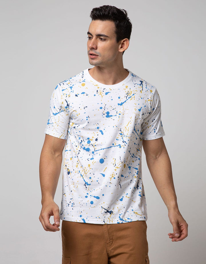 T Zone Short Sleeve T-shirt Fullprint Aop Splatter