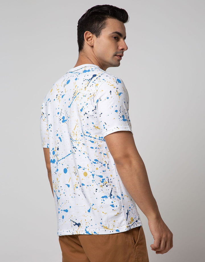 T Zone Short Sleeve T-shirt Fullprint Aop Splatter