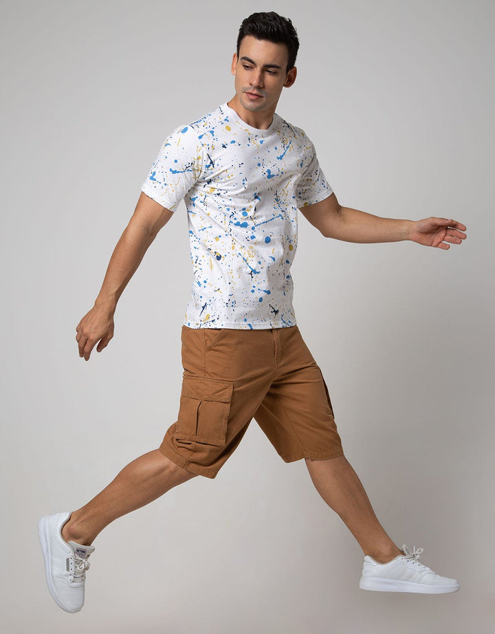 T Zone Short Sleeve T-shirt Fullprint Aop Splatter
