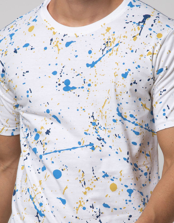 T Zone Short Sleeve T-shirt Fullprint Aop Splatter