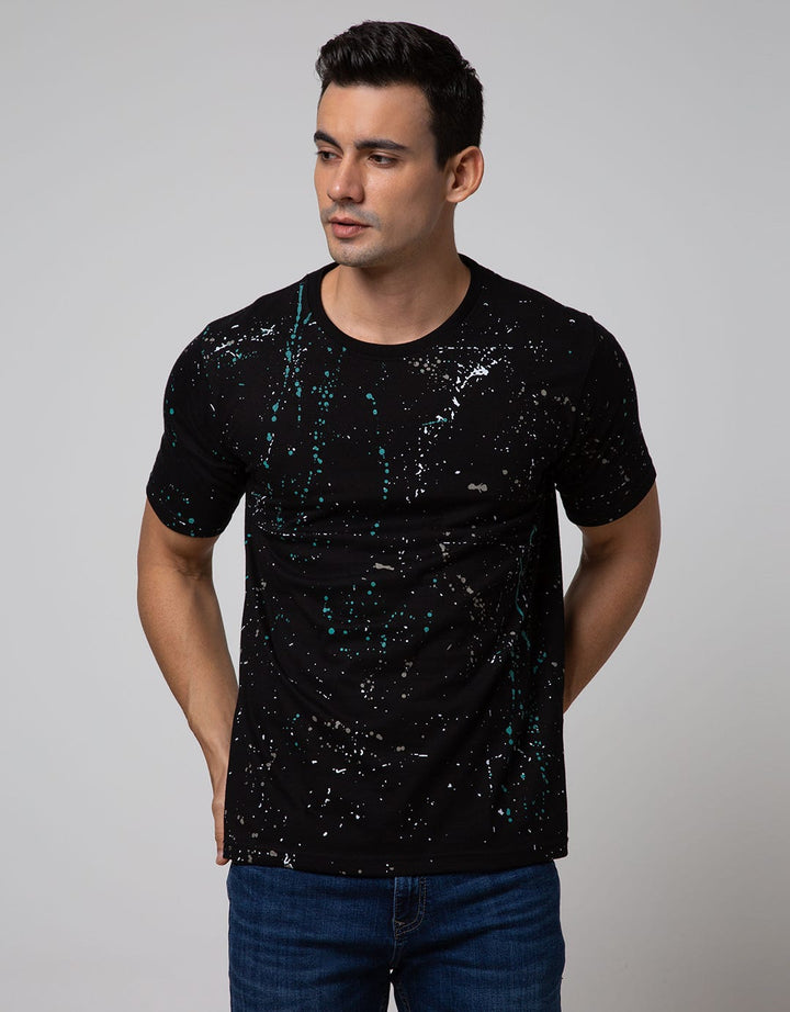 T Zone Short Sleeve T-shirt Fullprint Aop Splatter