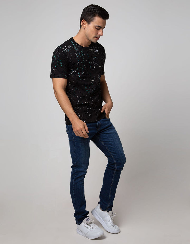 T Zone Short Sleeve T-shirt Fullprint Aop Splatter