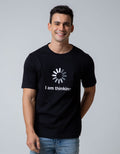 T Zone Short Sleeve T-Shirt Big Size Print Visual I Am Thinking