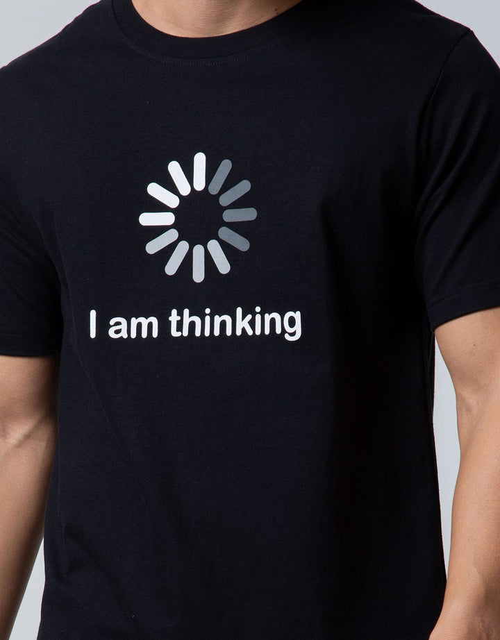 T Zone Short Sleeve T-Shirt Big Size Print Visual I Am Thinking