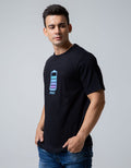 T Zone Short Sleeve T-Shirt Big Size Print Visual Battery