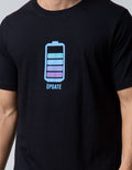 T Zone Short Sleeve T-Shirt Big Size Print Visual Battery