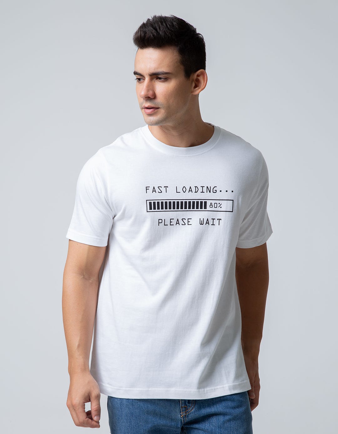 T Zone Short Sleeve T-Shirt Big Size Print Visual Loading