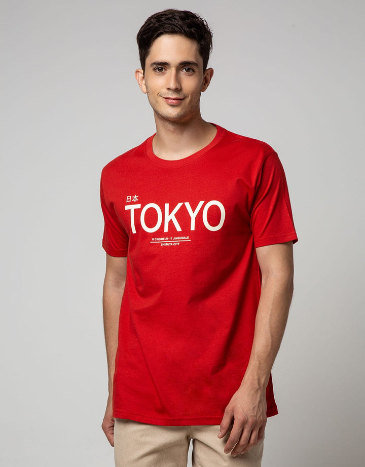 T Zone Short Sleeve T-shirt Big Size Print Japan Series - Tokyo