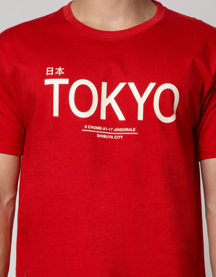 T Zone Short Sleeve T-shirt Big Size Print Japan Series - Tokyo