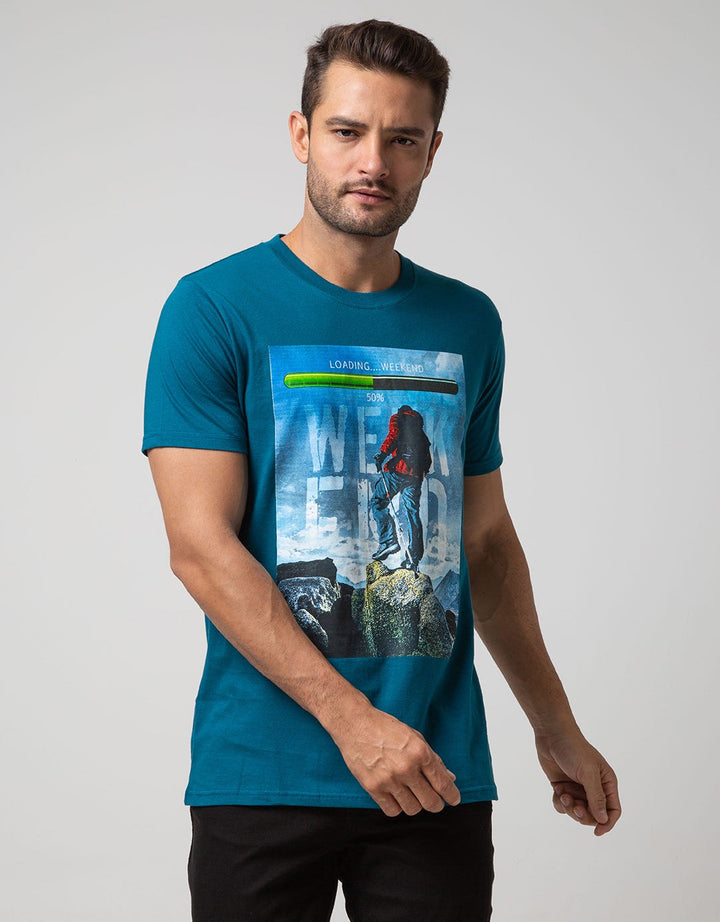 T Zone Short Sleeve Photoprint Outdoor Weekend