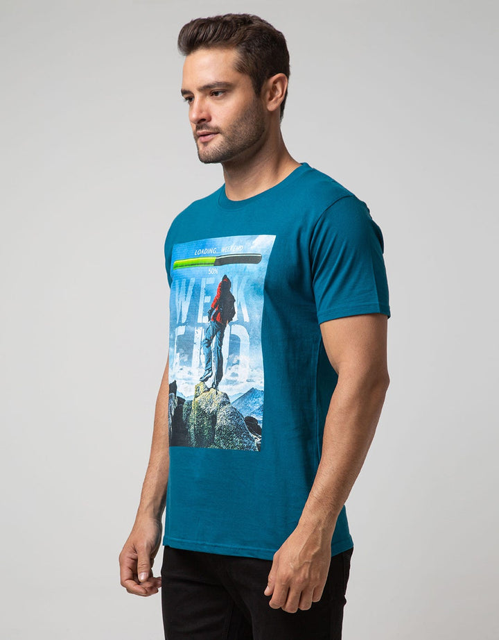 T Zone Short Sleeve Photoprint Outdoor Weekend