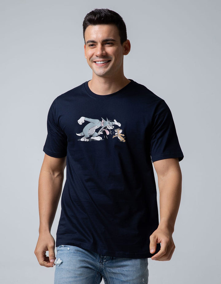 T Zone Short Sleeve T-Shirt Wb Tom N Jerry Battle