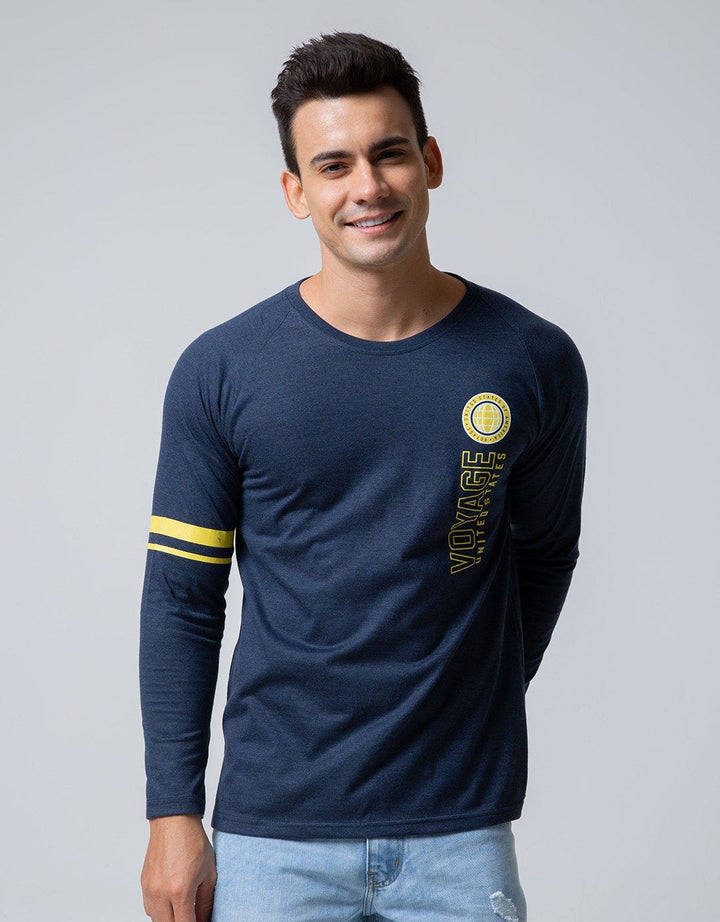 T Zone Long Sleeve Raglan T-Shirt University Logo Voyage