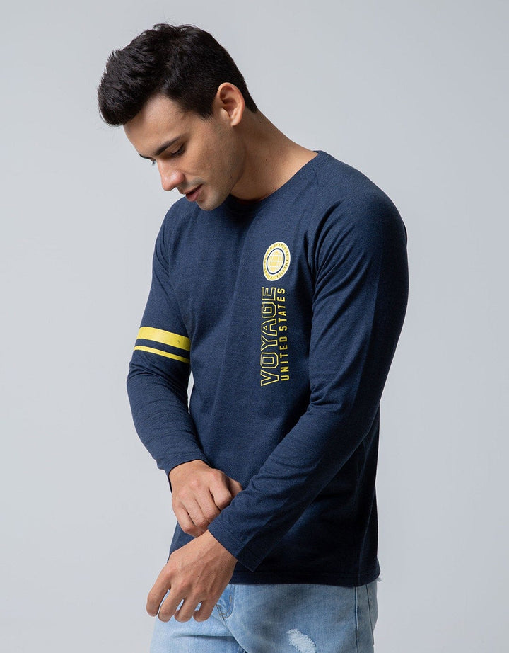 T Zone Long Sleeve Raglan T-Shirt University Logo Voyage