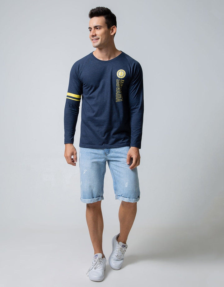 T Zone Long Sleeve Raglan T-Shirt University Logo Voyage