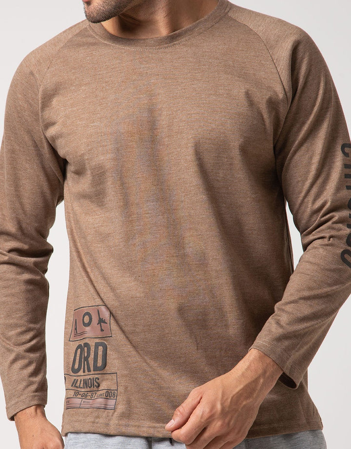T Zone Raglan Print Baggage T-Shirt