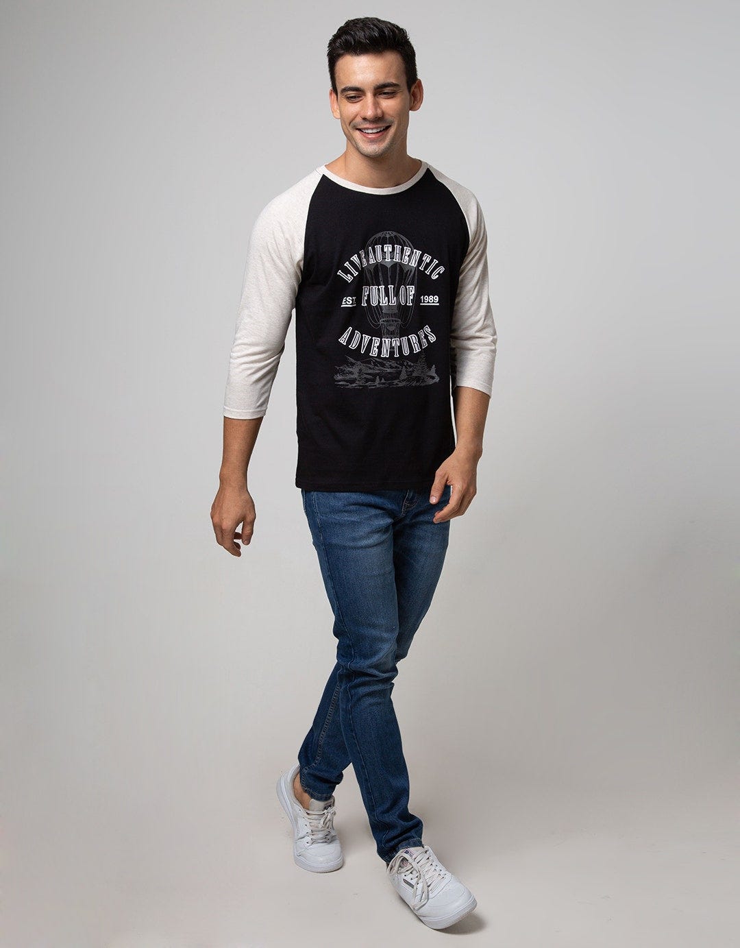 T Zone 3/4 Raglan T-shirt Print Adventure Series - Live