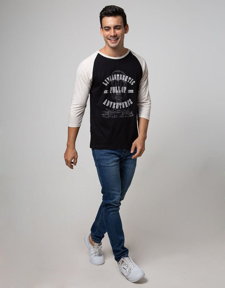 T Zone 3/4 Raglan T-shirt Print Adventure Series - Live