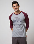 T Zone 3/4 Raglan T-shirt Print Adventure Elegan