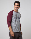 T Zone 3/4 Raglan T-shirt Print Adventure Elegan