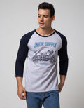 T Zone 3/4 Raglan T-shirt Print Adventure Series - Free