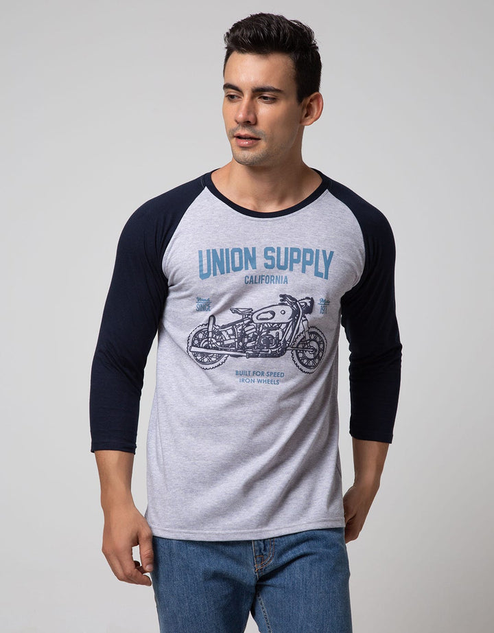 T Zone 3/4 Raglan T-shirt Print Adventure Series - Free