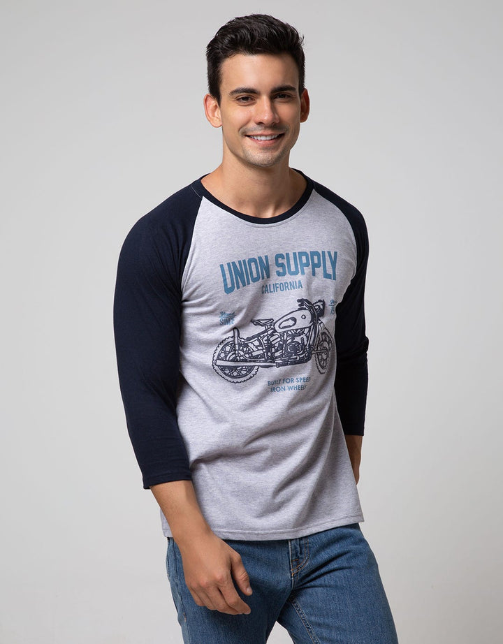 T Zone 3/4 Raglan T-shirt Print Adventure Series - Free